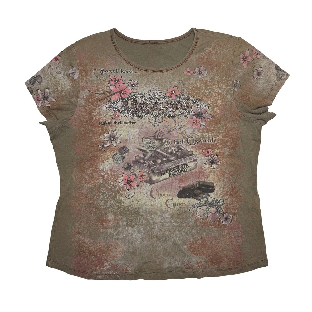 Women's Y2K chocolate‎ factory top shirt